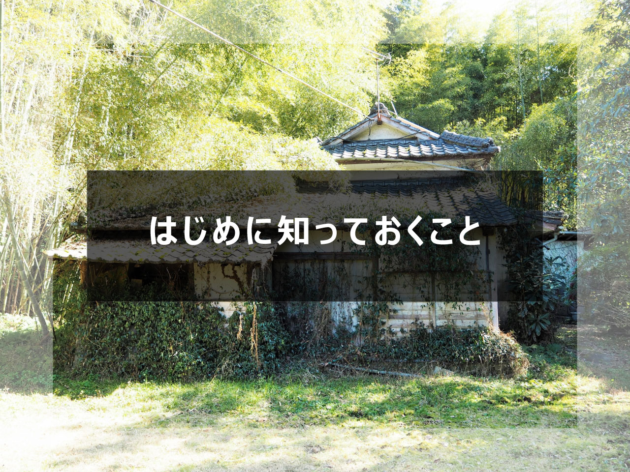 はじめに知っておくこと